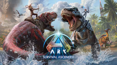 ARK: Survival Ascended key art — ARK server hosting with OverWarden